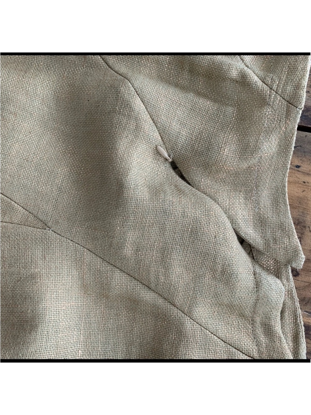 Metallic Gold/beige a line midi skirt - Picture 3 of 4